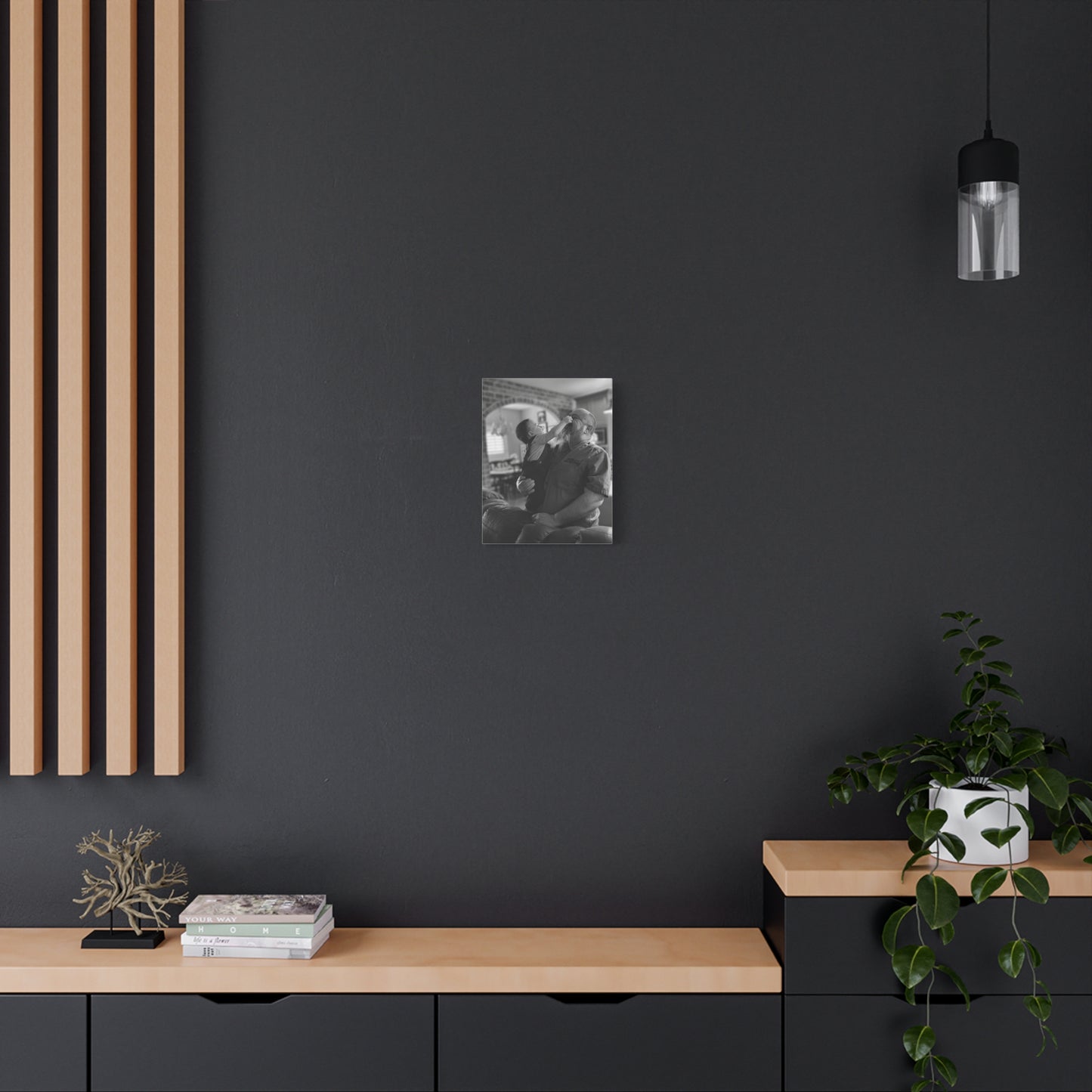 Grandfather and Grandson Playful Moment Canvas