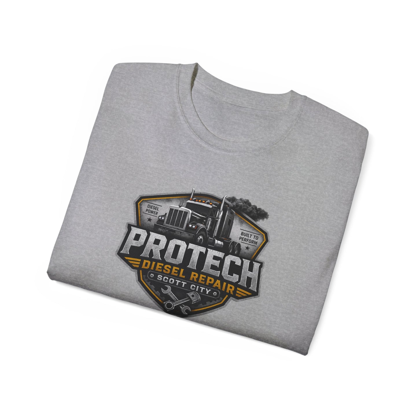 ProTech Diesel Repair Shield Tee | Truck Mechanic Logo Shirt