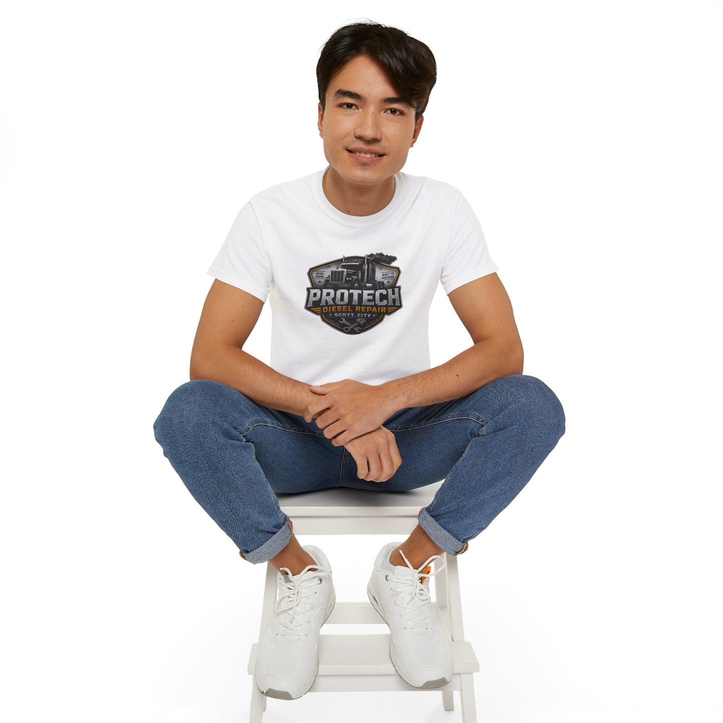 ProTech Diesel Repair Shield Tee | Truck Mechanic Logo Shirt