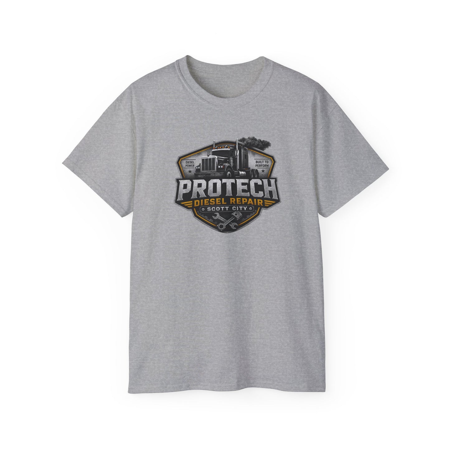 ProTech Diesel Repair Shield Tee | Truck Mechanic Logo Shirt