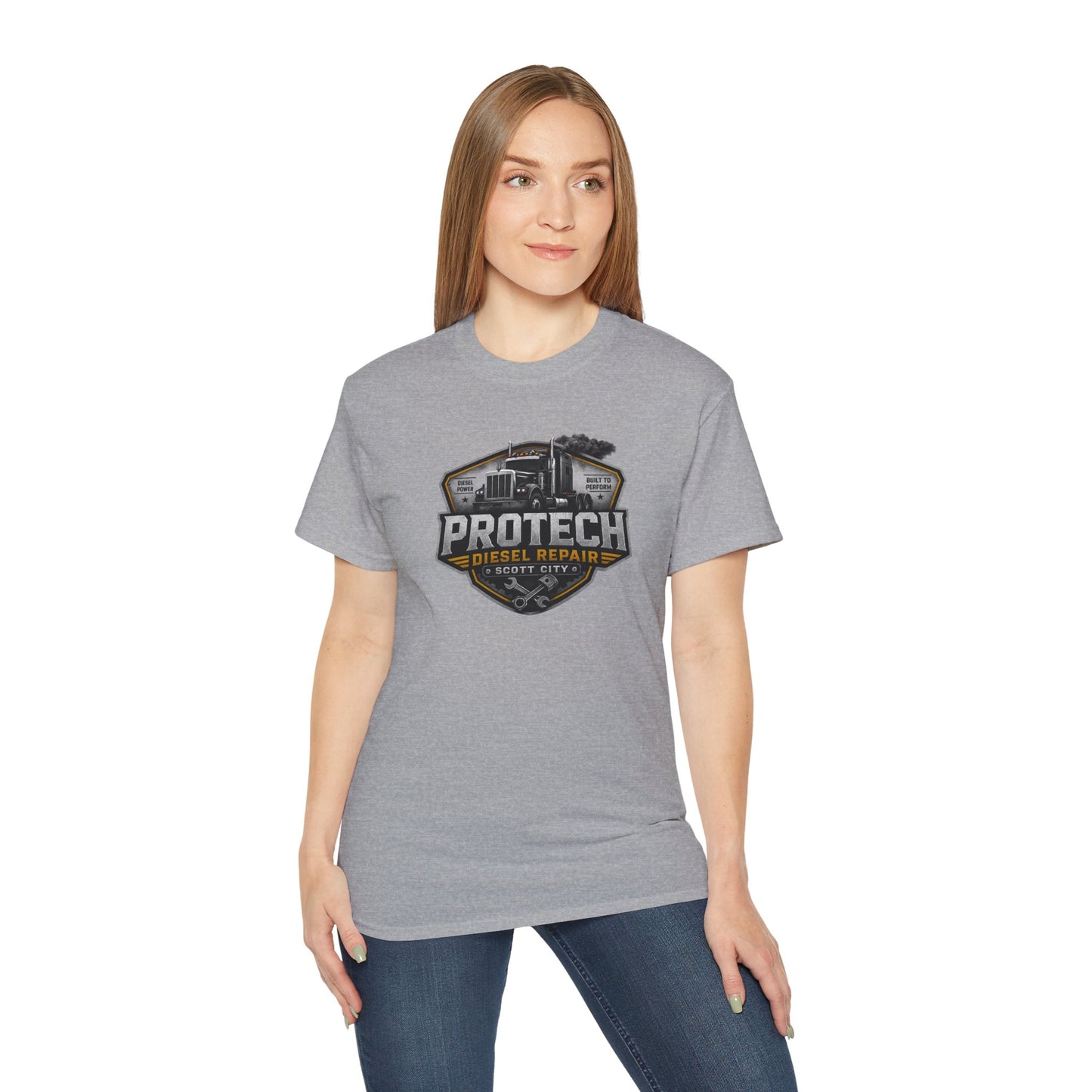 ProTech Diesel Repair Shield Tee | Truck Mechanic Logo Shirt