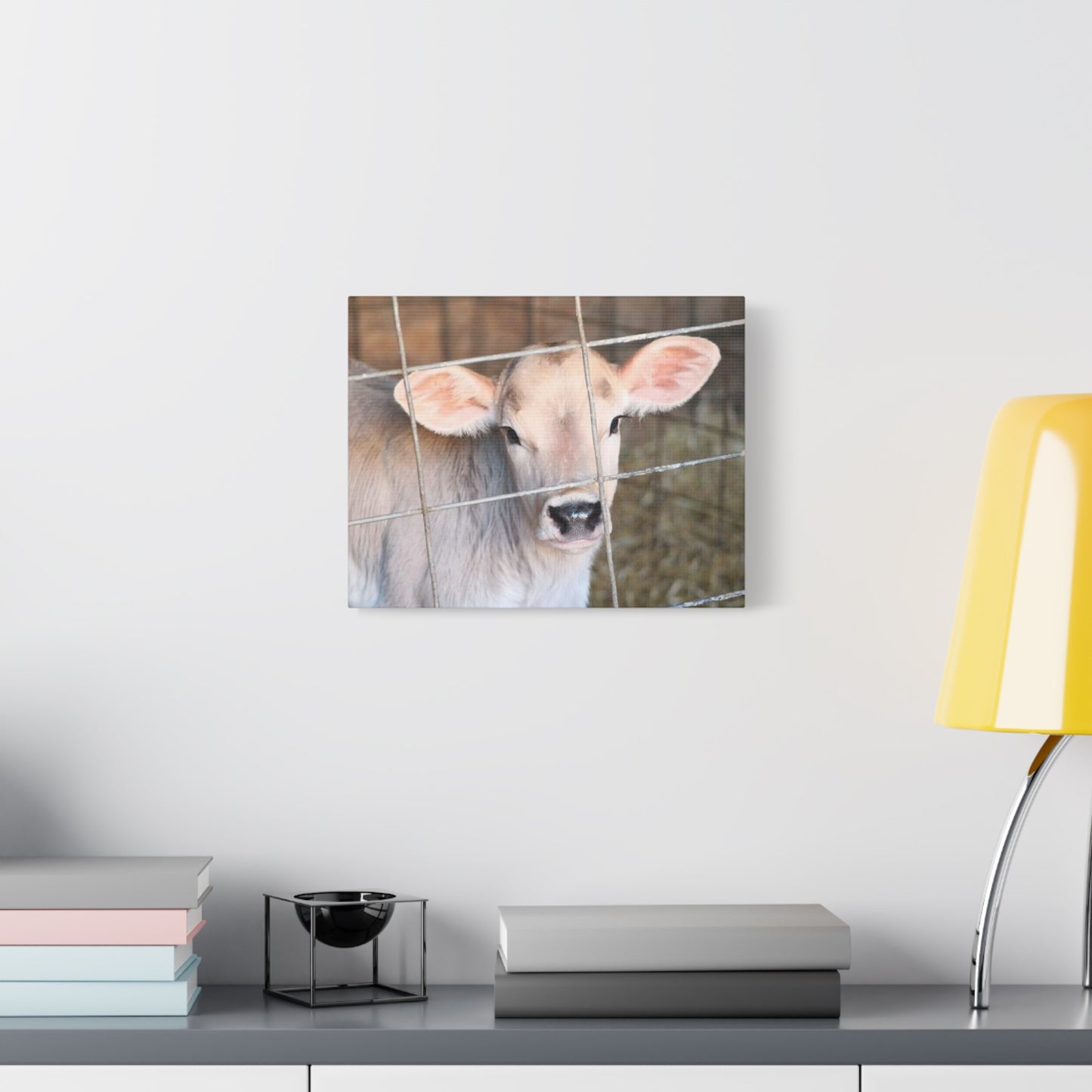 Calf Portrait Canvas | Matte Stretched Wall Art