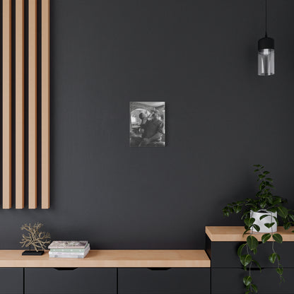 Grandfather and Grandson Playful Moment Canvas