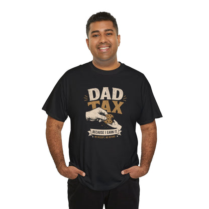 Dad Tax Cookie Illustration T-Shirt | Funny Fatherhood Design