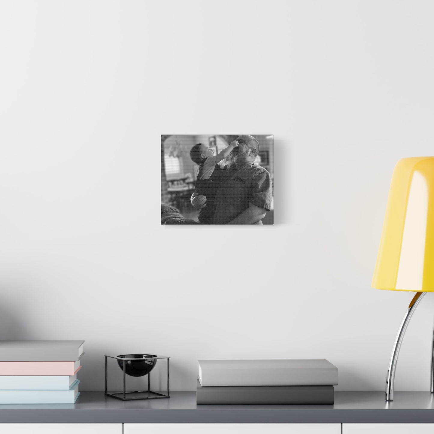 Grandfather and Grandson Playful Moment Canvas