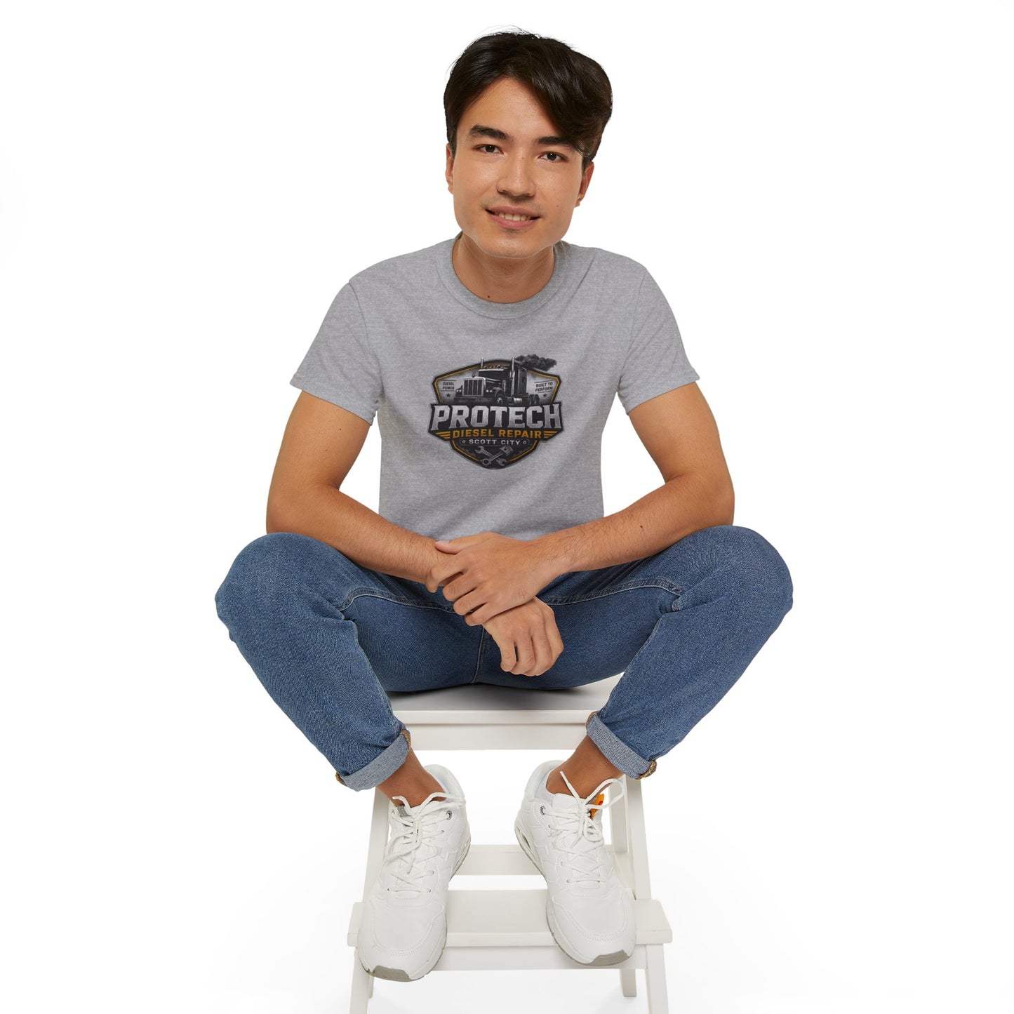 ProTech Diesel Repair Shield Tee | Truck Mechanic Logo Shirt