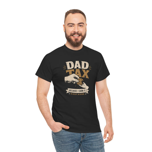 Dad Tax Cookie Illustration T-Shirt | Funny Fatherhood Design