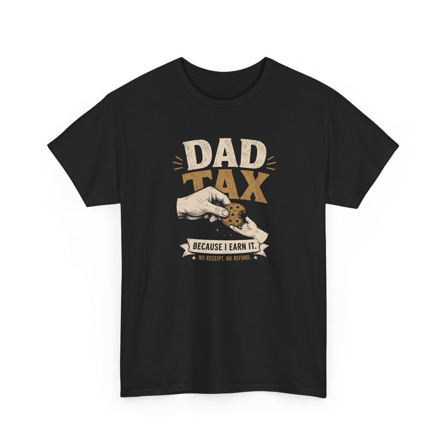 Dad Tax Cookie Illustration T-Shirt | Funny Fatherhood Design